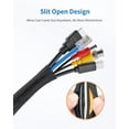 thumbnail image 6 of LazySpin 10ft Cord Protector Wire Loom Tubing Cable Sleeve, Black, 6 of 7