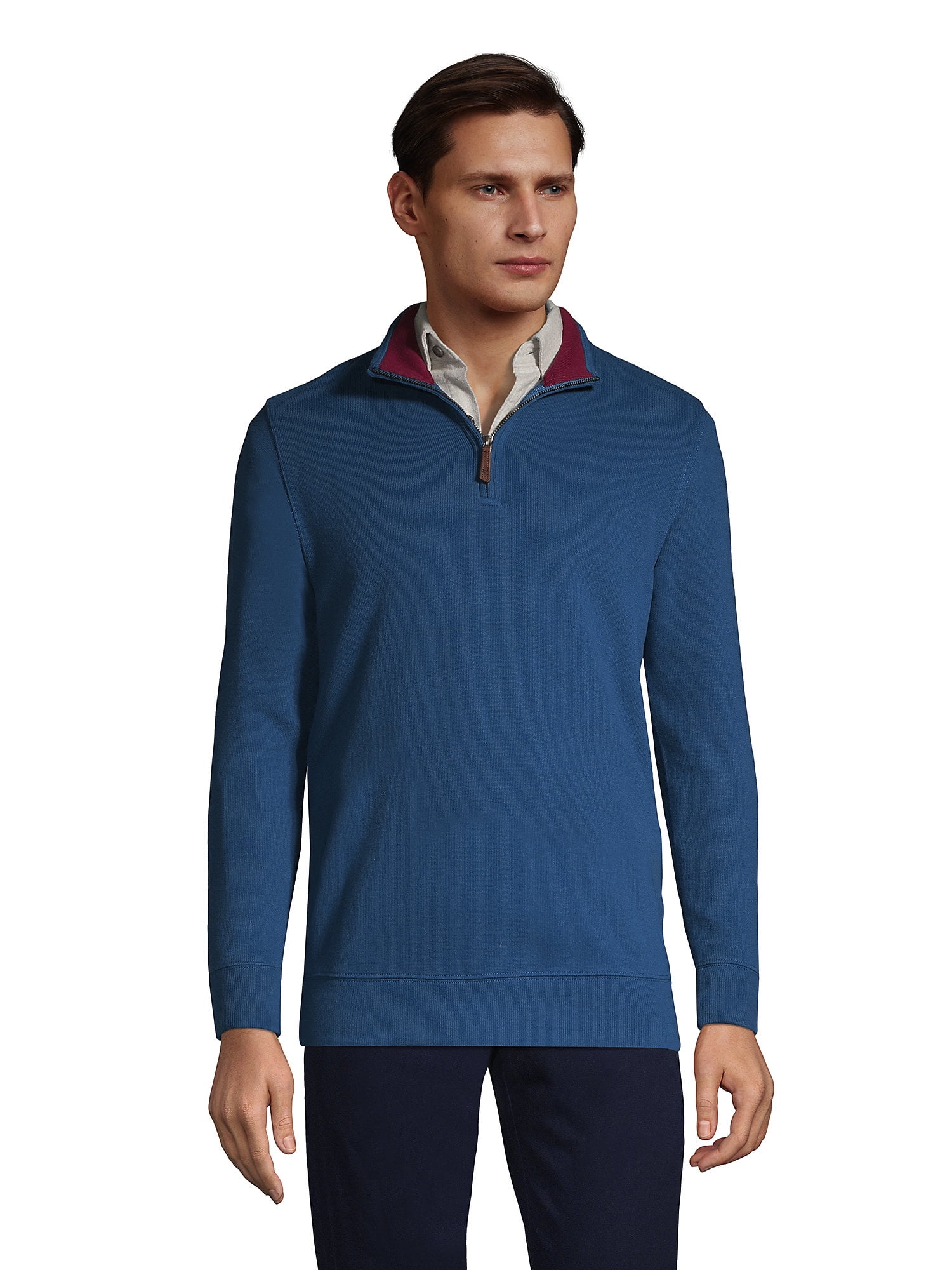 Lands' End Men's Bedford Rib Quarter Zip Sweater