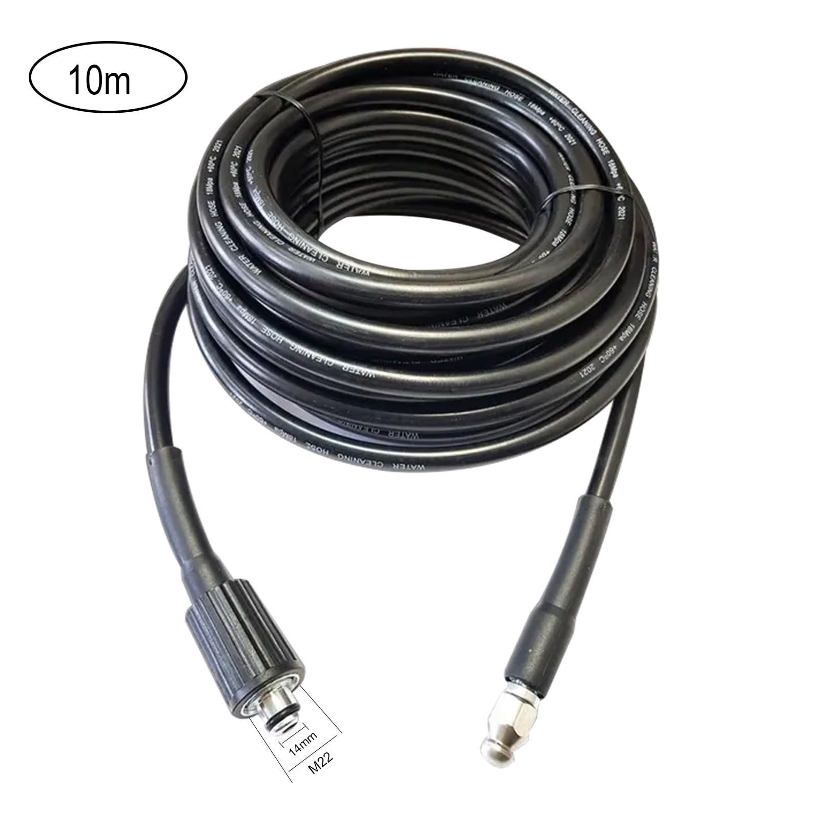 High Pressure Replacement Hose 33ft for Power Washer, Quick Connect Pressure Washer Hose, Universal M22 Fittings for Electric Pressure Washers (10 Meter)