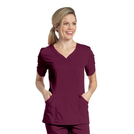 

Urbane by Landau Women s Chloe Sweetheart-Neck Tunic Scrub Top Style 9550