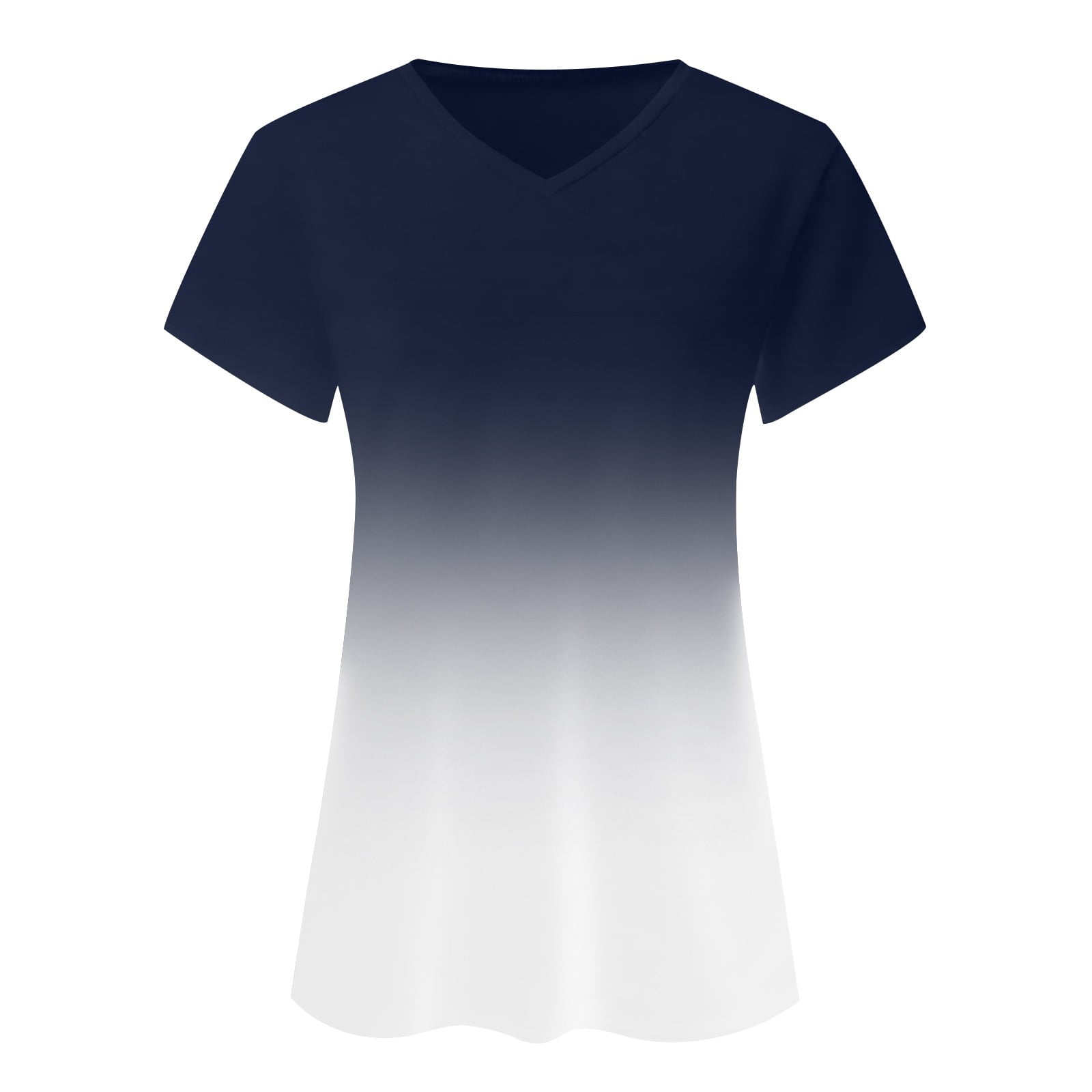 Tops for Women,Casual Gradient V-Neck T-Shirt Fashion Short Sleeve Loose T-Shirt Tops 