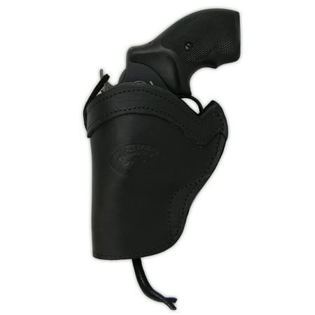 Barsony Left Hand Draw Black Leather Western Gun Holster Size 3 Charter Arms Colt Ruger S&W Taurus small/medium .22 .38 .44 .357