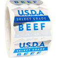 thumbnail image 1 of Silver & Blue U.S.D.A Choice Grade Beef Grocery Store Food Labels | 2 x 2" inch - 500 Pack | InStockLabels.com, 1 of 2