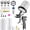 Black, variant on HVLP Air Spray Gun Kit with 10 Disposable 650ml Paint Cups, 1.4/1.7/2.0mm Nozzles, Air Regulator & Oil Water Separator, Gravity Feed Paint Sprayer