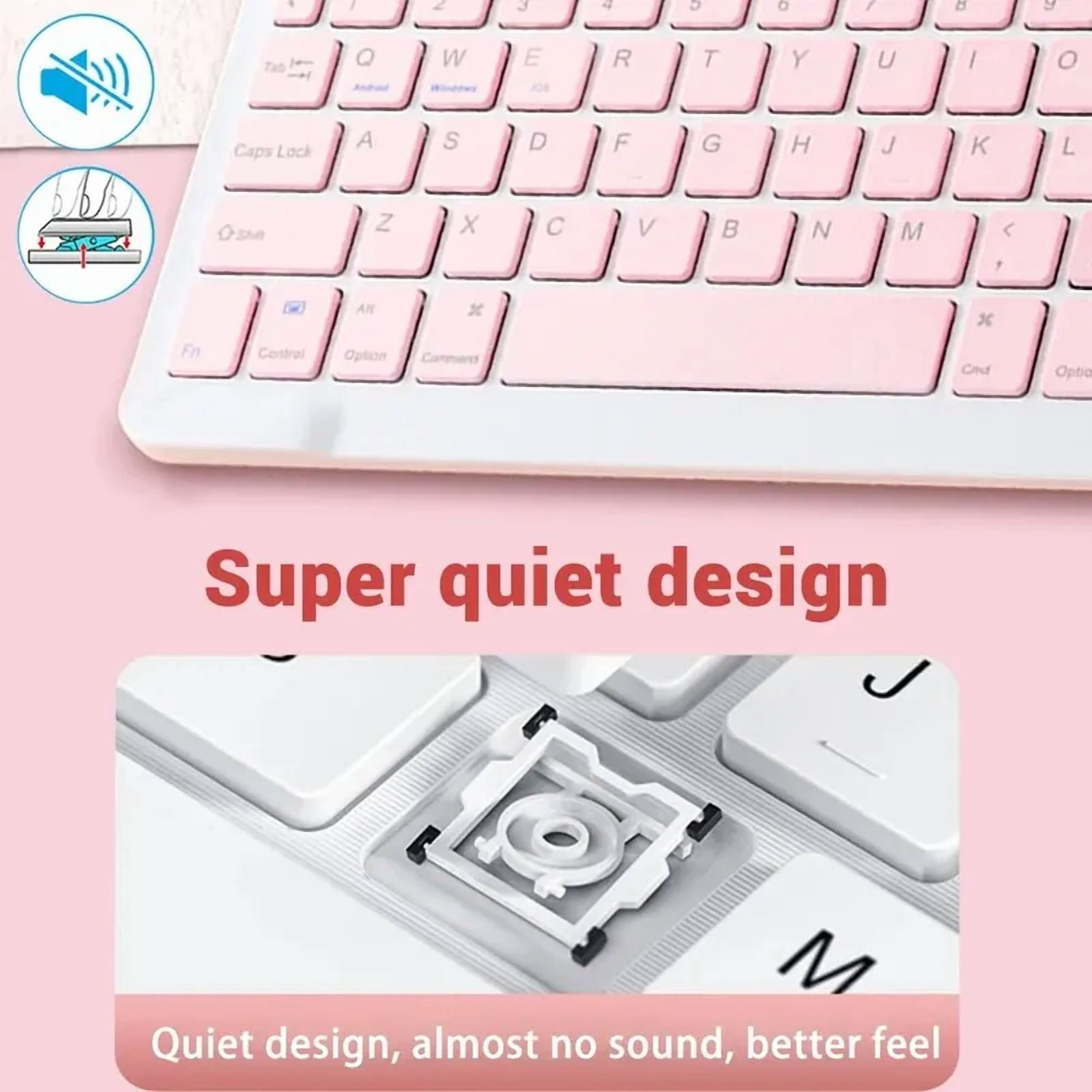 Universal Wireless Bluetooth Mouse BT English Keyboard For iPad 10th Air 2 Generation Phone Tablet Portable For Xiaomi Android