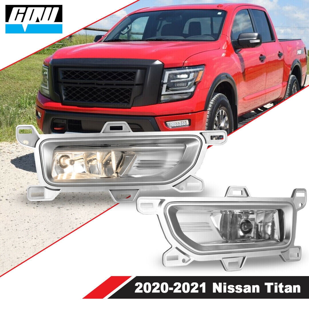 For Nissan Titan Fog Lights W Bezels Wiring Kit Switch Clear