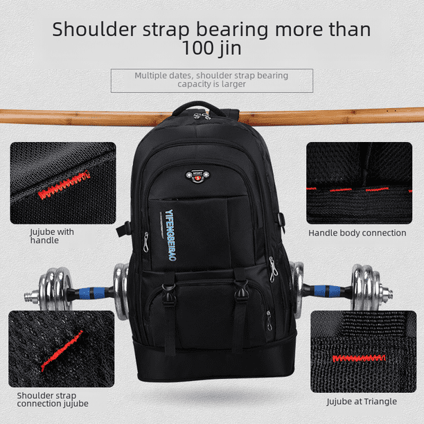 Mochila grande para hombre, mochila de viaje grande para mujer, mochila de viaje para montañismo, mochila de equipaje de gran capacidad para exteriores