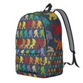 thumbnail image 2 of Colorful Bigfoot Pattern Backpack for School,Schoolbag with Adjustable Shoulder Straps & Padded Back,15.7"x11.8"x5.5", 2 of 5