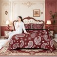 thumbnail image 4 of Erosebridal Star Bandana 7-Piece King Bedding,Sport Life King Bed in a Bag,Black Reversible, 4 of 7