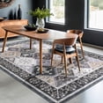 thumbnail image 6 of Wondo Moroccan Vintage Trellis Area Rug - Machine Washable Non-Slip Low-Profile 4x6 Floor Carpet for Living Room, Bedroom, Dining Room, Office & Nursery, Gray, 6 of 9