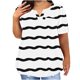 thumbnail image 1 of Fiudx Camisas de Mujer Blusas de Talla Grande para Mujer, Blusa con Cuello En V, Blusa Informal Holgada de Manga Corta de Verano, 1 of 5