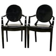 thumbnail image 2 of Dymas Modern Acrylic Black Armed Ghost Chair, 2 of 2