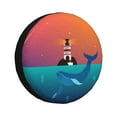 thumbnail image 1 of Fotbe Lighthouse and Whale Funda de Llanta de Repuesto con Estampado, Engrosada, Ajuste Universal para Jeep, Remolque, RV, SUV, Camión-16 inch, 1 of 6
