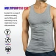 thumbnail image 3 of 6 Pack Men's A-Shirts 100% Cotton Ribbed Underwear Tank Top Solid Casual Menswear S-3XL Regular Big & Tall Workout Breathable Sleeveless Plain Classic, 3 of 7