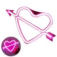 thumbnail image 4 of Luz De Neón En Forma De Corazón, Letrero De Neón Led, Decoración De Pared De Neón Romántica, Lámpara De Noche De Neón Alimentada Por Usb/Batería Para Dormitorio De Fiesta De Boda Minnieouse HA016642-00, 4 of 7