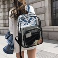 thumbnail image 6 of Ttyddzy Clear Backpack Heavy Duty PVC Transparent Backpack for College Workplace, Blue Peaks, 6 of 8