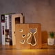 thumbnail image 4 of Lámpara de gato de madera, novedad, luz nocturna, lámpara de ilusión 3d para niños, lámpara de decoración para niños, alimentación USB, decoración de dormitorio, 4 of 5