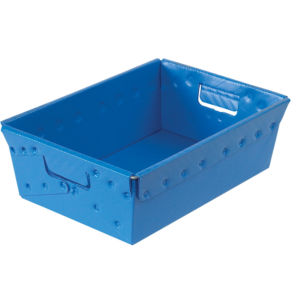 7 3/8""x4 1/8""x3"" "Plastic Stack & Hang Bin Boxes 24/Case" Blue 