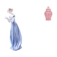 thumbnail image 1 of Figura de dama de , estatua nórdica moderna para estantería, armario, escritorio, decoración con arreglo floral, tarro de almacenamiento, jar, 1 of 8
