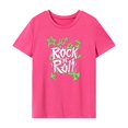 thumbnail image 1 of Camiseta para mujer verano suave ajuste regular cuello redondo moda manga corta Top para SG, 1 of 7