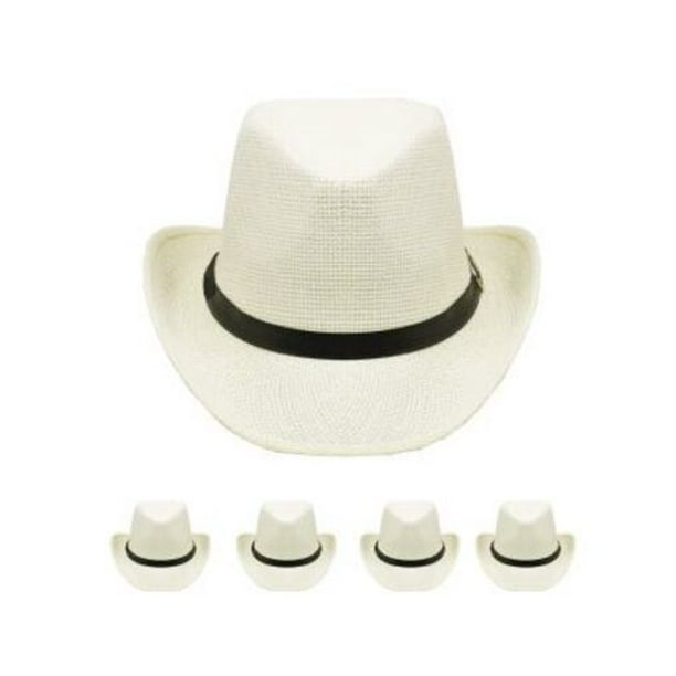 White Cowboy Hats Bulk Adult 12 PACK