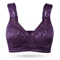 thumbnail image 6 of Deyllo Women's Non Padded Wireless Bras Plus Size Full Coverage Minimizer Bra, Purple 42C, 6 of 14