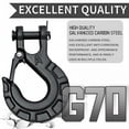 thumbnail image 4 of LADYGYM 1/4" Forged Alloy Steel Clevis Slip Hook with Safety Latch, Heavy Duty Winch Hook 11900Lbs Load Capacity for Truck Trailer Tow Chain Winch Cable Ropes (Matte Black), 4 of 7