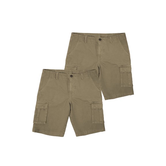 Victory Outfitters Men's Cotton Twill Cargo Shorts 2 Pack - Khaki/Khaki - 42