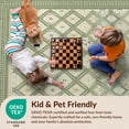 thumbnail image 4 of Design&I 5'x7' Ultra Soft Area Rug, Sage Lattice Cream Geometric Interlocking Botanical Bathroom None Fluffy Washable Non Shedding for Bedroom Living Room Home Office, 4 of 7