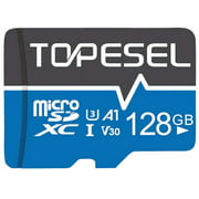 TOPESEL Micro SD Card 128GB UHS-I U3 Up to 90MB/s, Micro SDXC Memory Card, Class 10, A1, V30