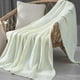 thumbnail image 3 of Manta de punto cálida y acogedora con borlas a cuadros para la siesta, manta para cuna de bebé Blanco 130x170cm, 3 of 9