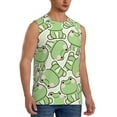 thumbnail image 2 of Bingfone Cute Frog Pattern Men's Tank Tops Workout Sleeveless Tee Shirts Running Beach Tanks for Men-X-Large, 2 of 8