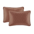 thumbnail image 5 of Witaxima King/Cal King 3-Piece Reversible Quilt Set in Clay Red, Polyester Bedding with Matching Shams, Machine Washable, 5 of 18