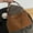 Khaki, variant on New Niche Suede Underarm Baguette Bag Retro Matte Top-Grain Leather Shoulder Bag