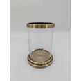 thumbnail image 2 of Better Homes & Gardens Clear & Brass Glass Hurricane Candle Holder, 4", 2 of 13