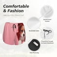 thumbnail image 5 of Running Shorts for Women, Puppy Peeking Through Pink Workout Athletic Shorts with Pockets, Lounge Yoga Shorts Women, 5 of 7