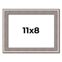 11x8 Frame Grey Real Wood Picture Frame Width 1.25 inches | Interior Frame Depth 0.5 inches | Hans