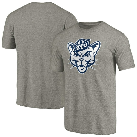 Men's Gray BYU Cougars Auxiliary Logo Tri-Blend T-Shirt
