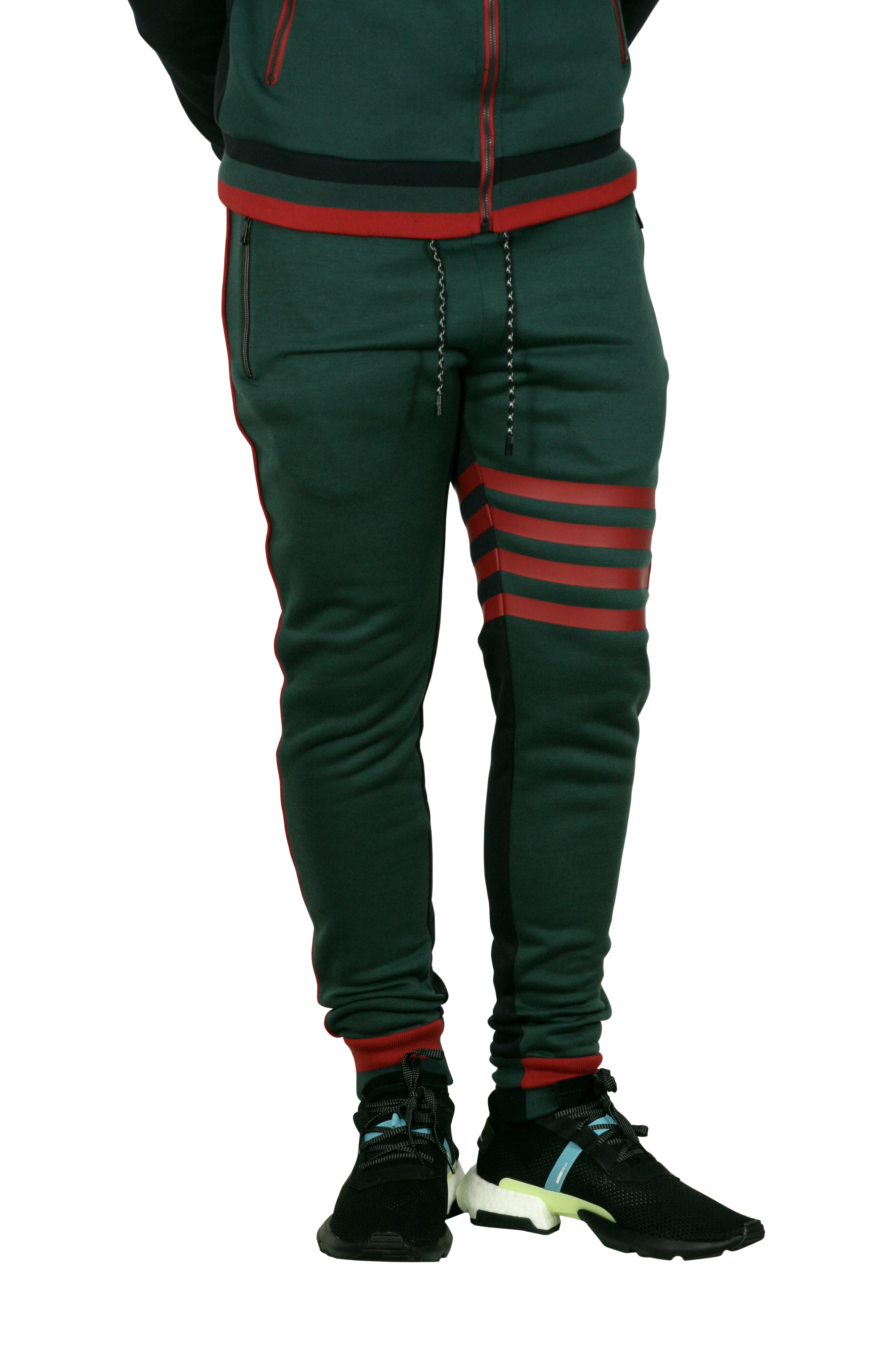 navy green joggers