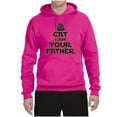 thumbnail image 3 of Cat I Am Your Father Cat Lover Unisex Graphic Hoodie Sweatshirt, Fuschia, Medium, 3 of 5