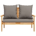 thumbnail image 4 of vidaXL Patio Sofa Bench 47.2" with Cushion Solid Wood Acacia, 4 of 7