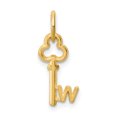 thumbnail image 1 of 14k Yellow Gold Dainty Letter W Initial Name Monogram Necklace Charm Pendant, 1 of 8