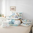 thumbnail image 4 of Erosebridal Kawaii Seashell Bedding Sets Twin Size, Cute Starfish Comforter Sets with Sheets, Ocean Animal Decor, Reversible 7pcs, 4 of 6