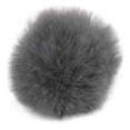 thumbnail image 1 of Paravientos de micrófono de solapa de piel artificial con clip y protector de viento para micrófono de solapa, gris, 1 of 14