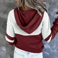 thumbnail image 3 of Vedolay Trendy Tops for Women's Half Zip Crop Sweatshirt Workout Hoodie High Neck Long Sleeve Clothes, L, 3 of 5