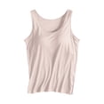 thumbnail image 5 of Camisole Tops For Women Womens Tank Tops With In Bra Summer Basic Padded Yoga Shirt Shelf Bras Workout Camisole Casual Undershirt Summer Sleeveless Womens Summer Tops, 5 of 7