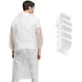 thumbnail image 2 of LINLIN Disposable Rain Ponchos, Disposable Emergency Rain Ponchos Transparent Raincoat with Hood Sleeves and Drawstring for Camping, Hiking, Traveling, 2 of 8