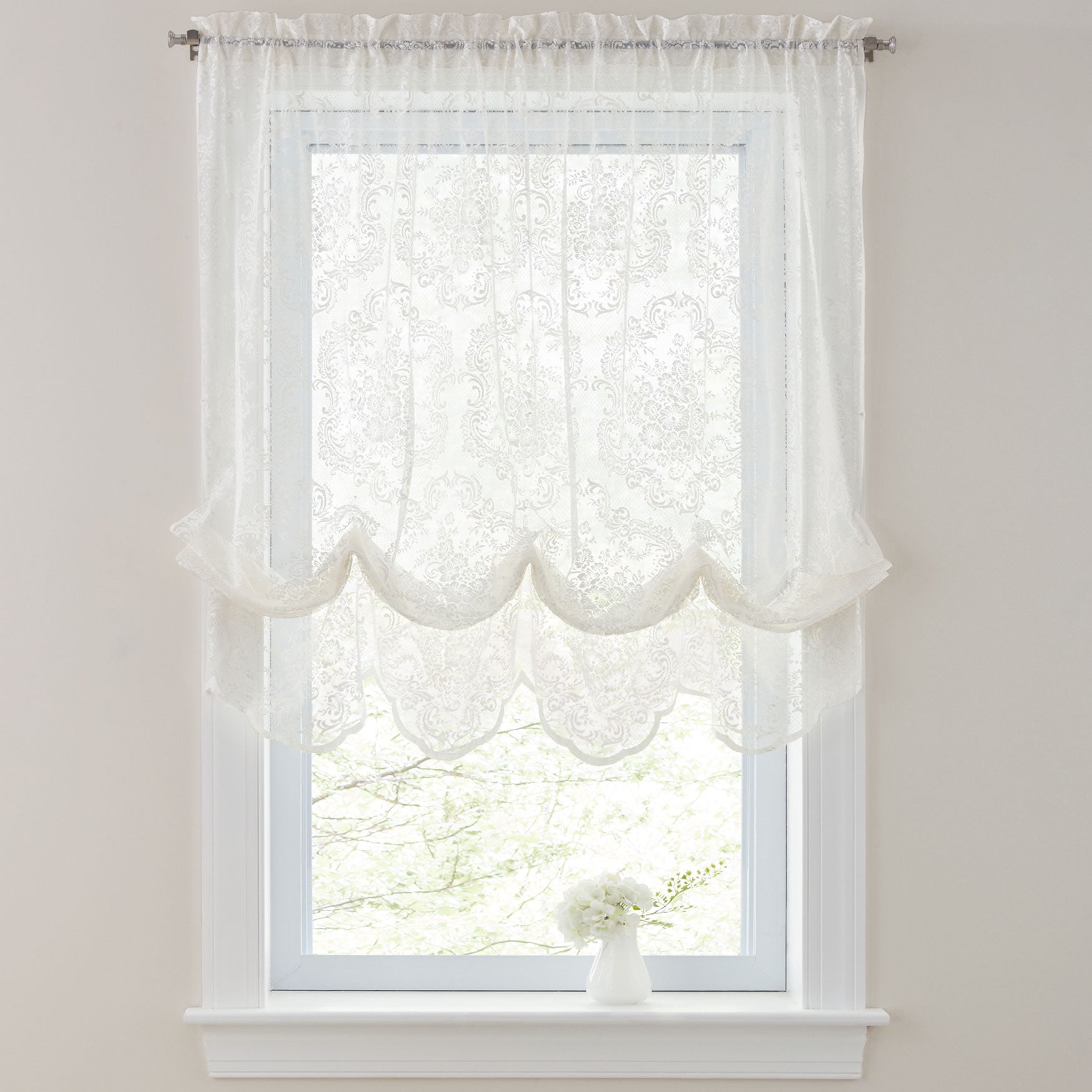 Brylanehome Vintage Lace Balloon Shade Window Curtain Brylanehome Vintage Lace Balloon Shade Window Curtain