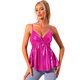 thumbnail image 1 of Camisola de Fiesta para Mujer sin Mangas Camisola de Color Brillante Rosa caliente XL, 1 of 6
