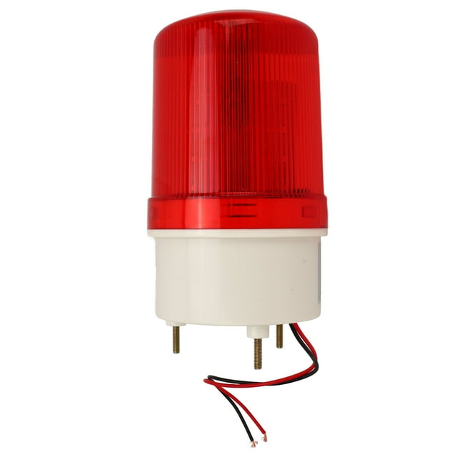 120dB Lampe d'Alarme Stroboscopique Rotative à LED Rouge à Volume Élevé - 10W 12V IP54 Étanche ABS+PC Construction, Lampe d'Avertissement à Vis Facile pour Systèmes Industriels, Machines et Sécurité